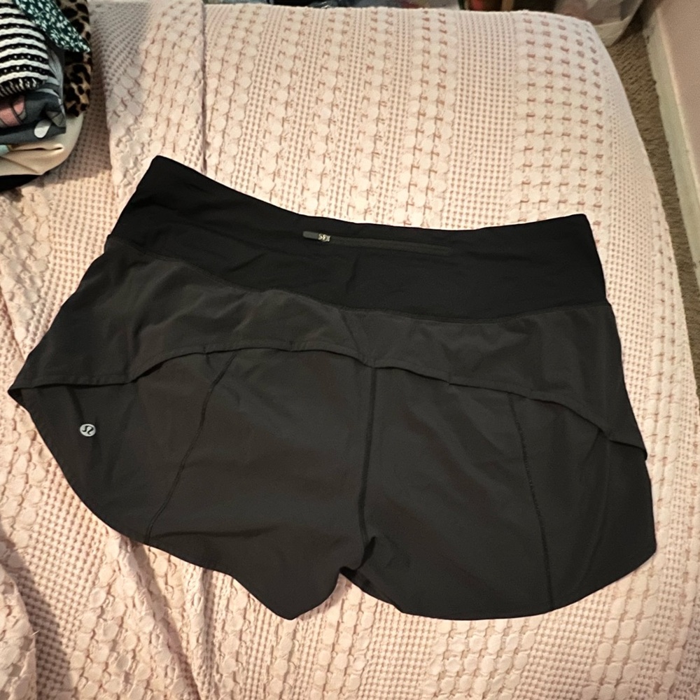 Black Lululemon Speed Up Shorts